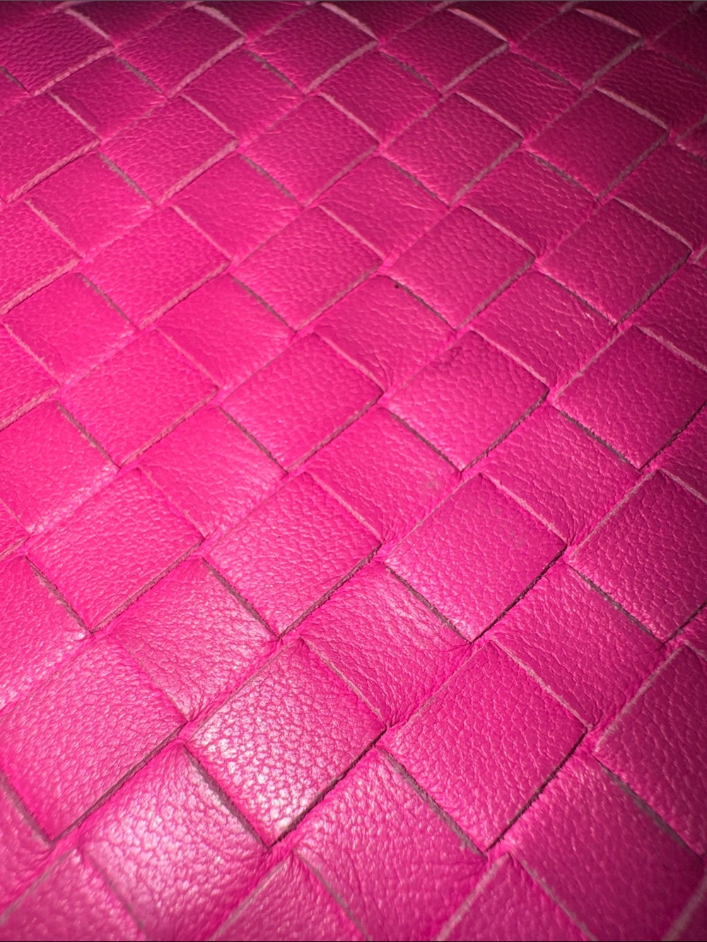 Bottega Veneta rare Barbie Pink Intrecciato Woven Leather Long Wallet EUC - Picture 8 of 8